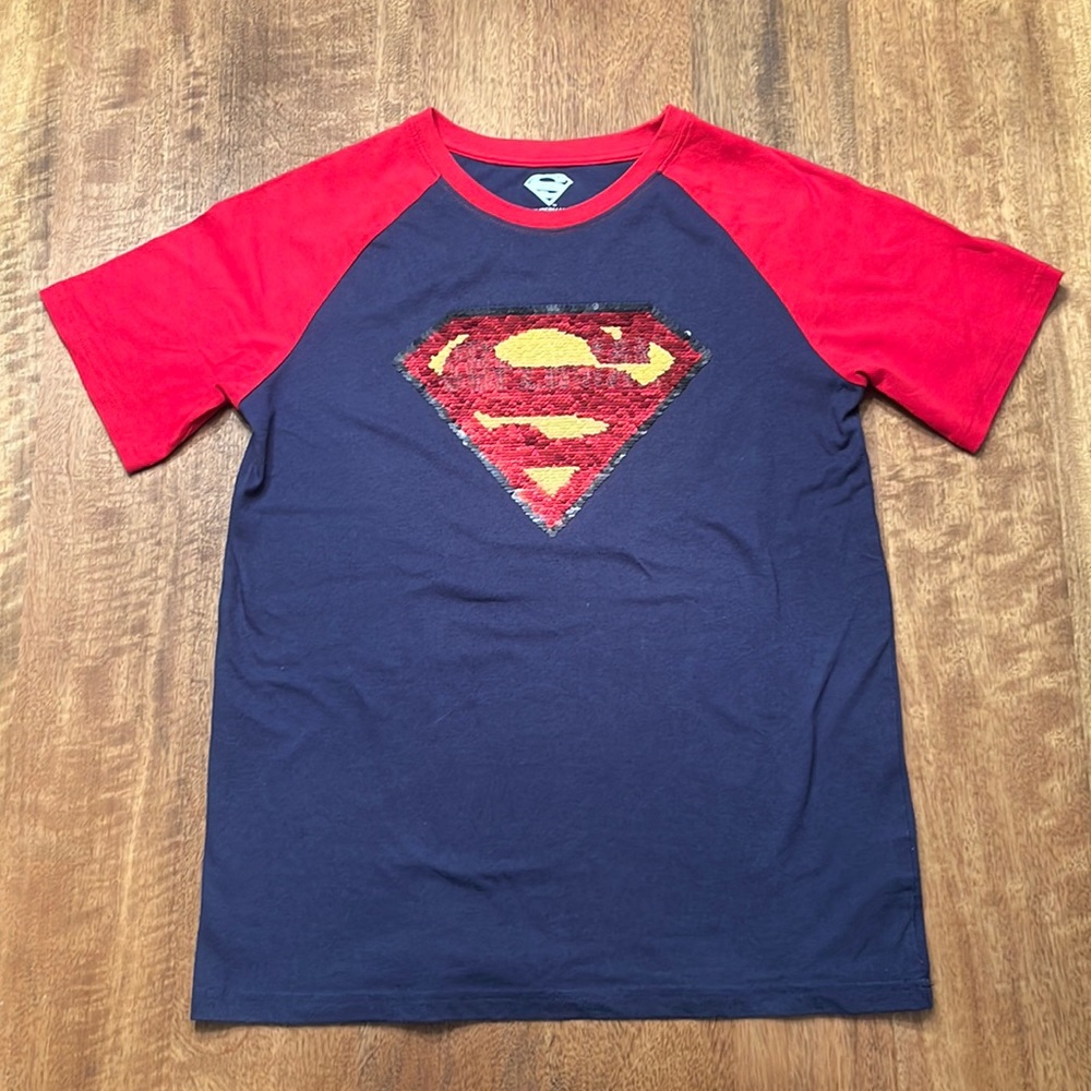Superman flip sequin Tee size XL